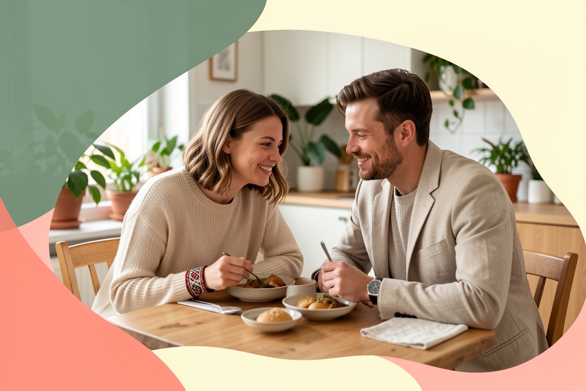 A modern married couple, cosy and happy together — LumiWed Journal